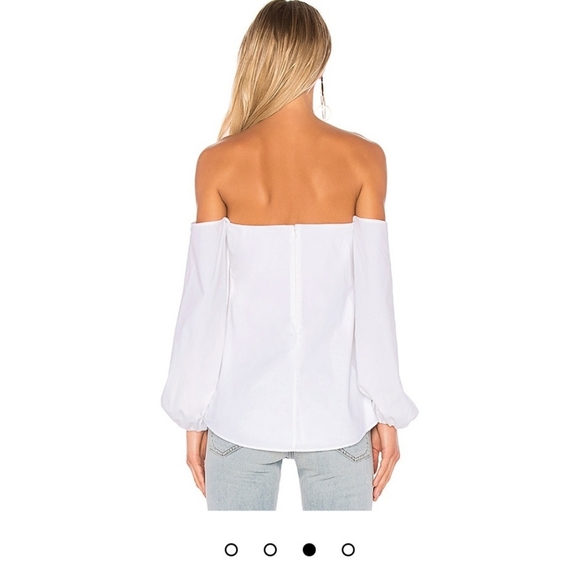 ☀️Theory off the shoulder cotton poplin top- NWT - Picture 2 of 11